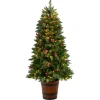 Nearly Natural 5' Frosted Pre-Lit Porch Christmas Tree With 200 Led Lights Online