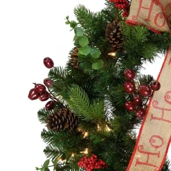 Puleo International 30" Premium Decorated Wreath - 70 Clear Lights Sale