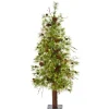 Nearly Natural 4' Wyoming Alpine Artificial Christmas Tree With 50 Clear Multifunction Led Lights And Pine Cones On Clearance