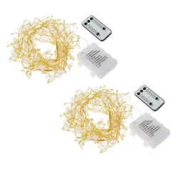 august & leo As Is Handmade Crystal Beaded Multifunction Led Garland 2-Pack New