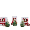 Mr. Christmas As Is Set Of 3 Mini Snow-Tipped Nostalgic Trees With Timer Clearance