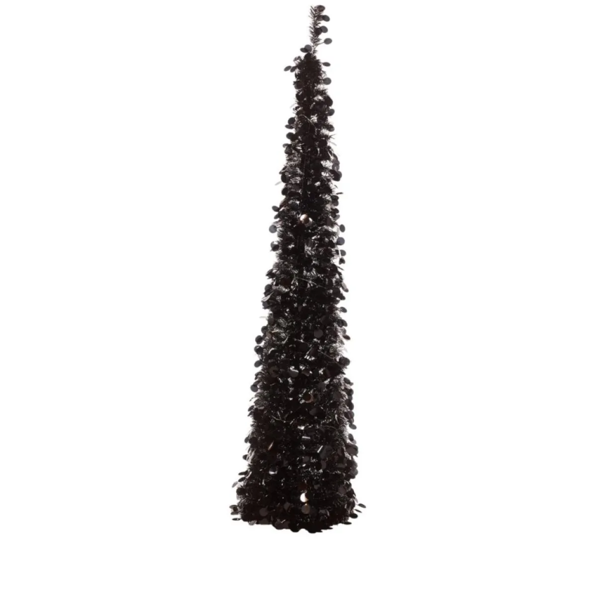 Winter Lane As Is 6' Illuminated Slim Tinsel Pop-Up Christmas Tree Black Online