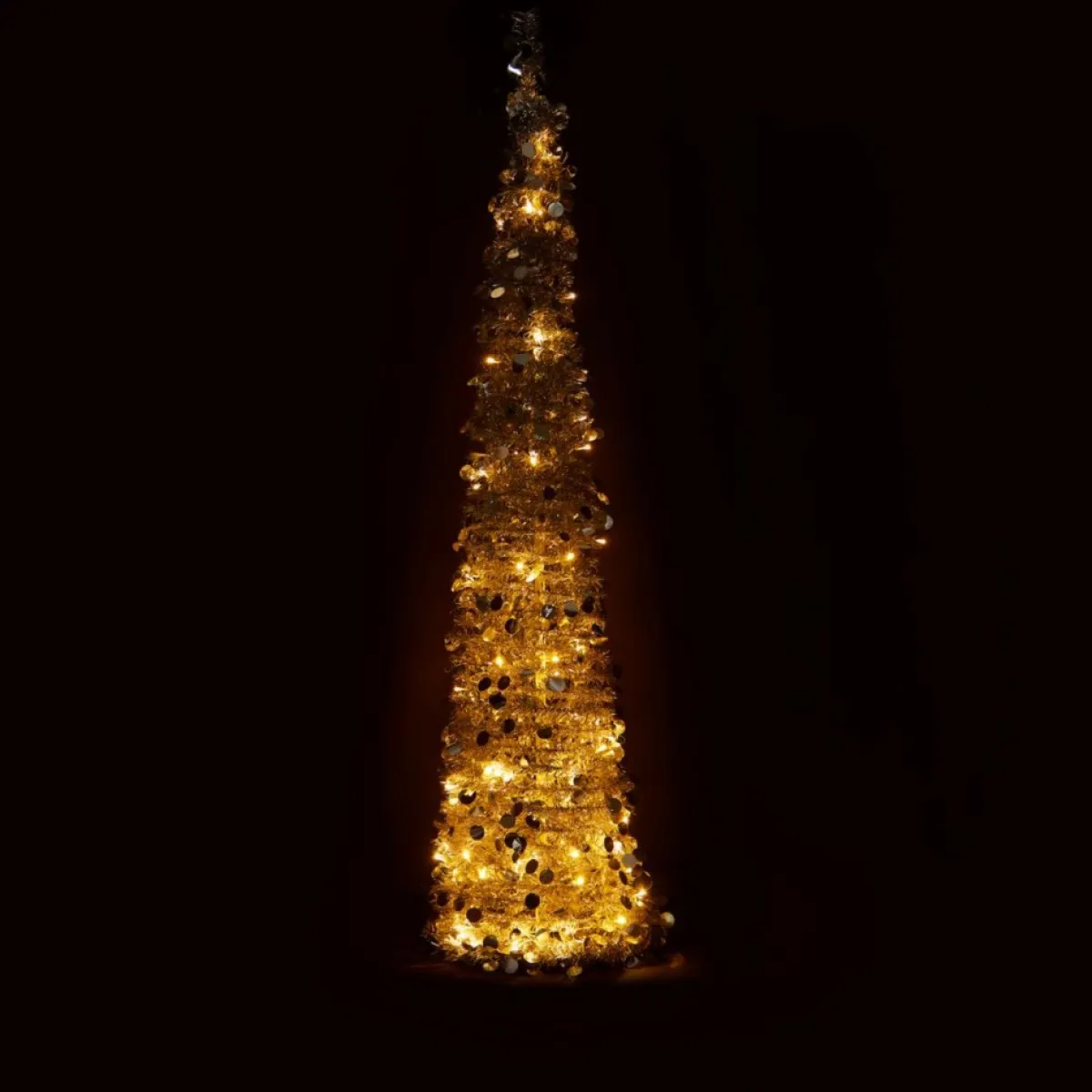 Winter Lane As Is 6' Illuminated Slim Tinsel Pop-Up Christmas Tree Black Online