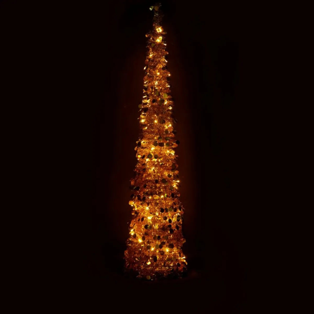 Winter Lane As Is 6' Illuminated Slim Tinsel Pop-Up Christmas Tree Black Online