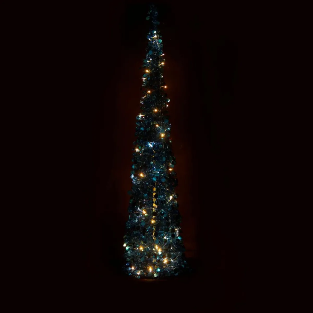 Winter Lane As Is 6' Illuminated Slim Tinsel Pop-Up Christmas Tree Black Online