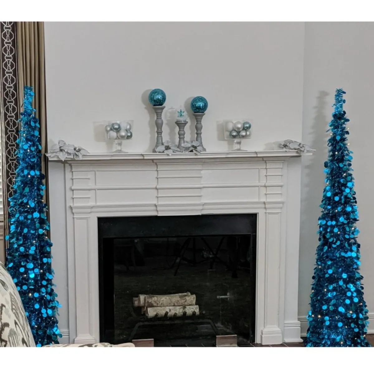 Winter Lane As Is 6' Illuminated Slim Tinsel Pop-Up Christmas Tree Black Online