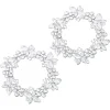 august & leo 7" Jeweled Wreath Candle Rings - Set Of 2 Outlet