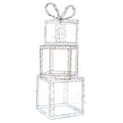 august & leo Faux Jeweled Led Metal Gift Boxes With Stakes Discount