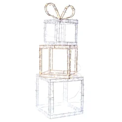 august & leo Faux Jeweled Led Metal Gift Boxes With Stakes Discount