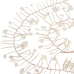 august & leo Set Of 2 Crystal Beaded Led Garlands With Timer Rose Gold Outlet