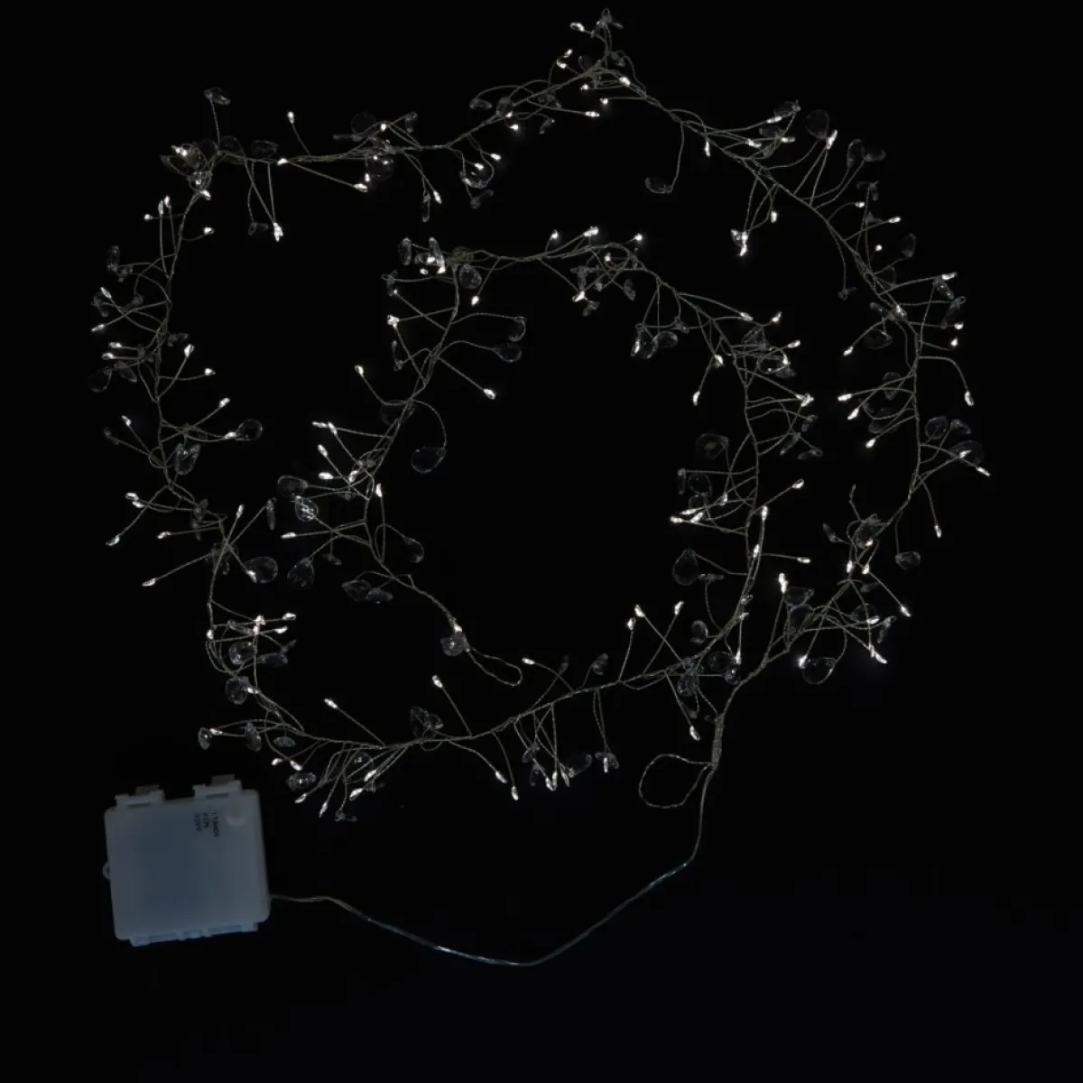 august & leo Set Of 2 Crystal Beaded Led Garlands With Timer Rose Gold Outlet