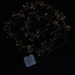 august & leo Set Of 2 Crystal Beaded Led Garlands With Timer Rose Gold Outlet