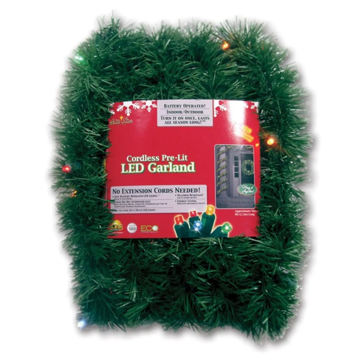 Brite Star Battery-Operated 18' Multicolored 35-Led Pine Garland Online