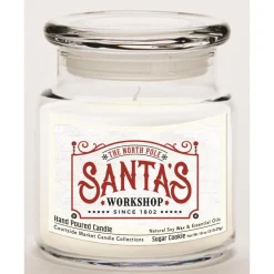Courtside Market Candle With Essential Oils + Lid - Santa's Workshop Hot