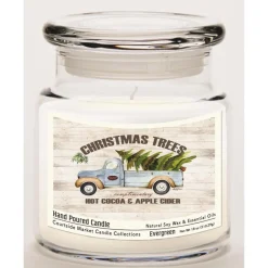 Courtside Market Candle W/Essential Oils + Lid-Christmas Trees All Day Discount