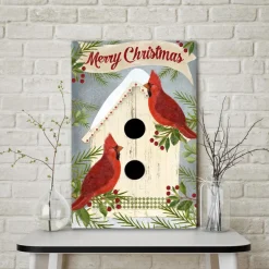 Courtside Market Canvas Wall Art - Cardinals Bird House, 16" X 20" Best