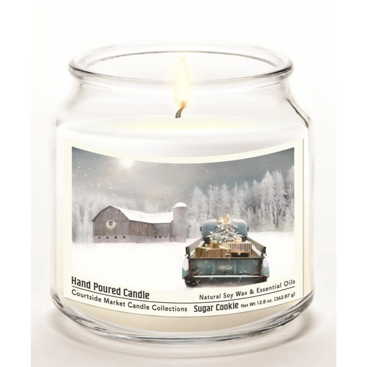 Courtside Market Christmas Pick-Up Truck Wax Candle With Silver Lid Online