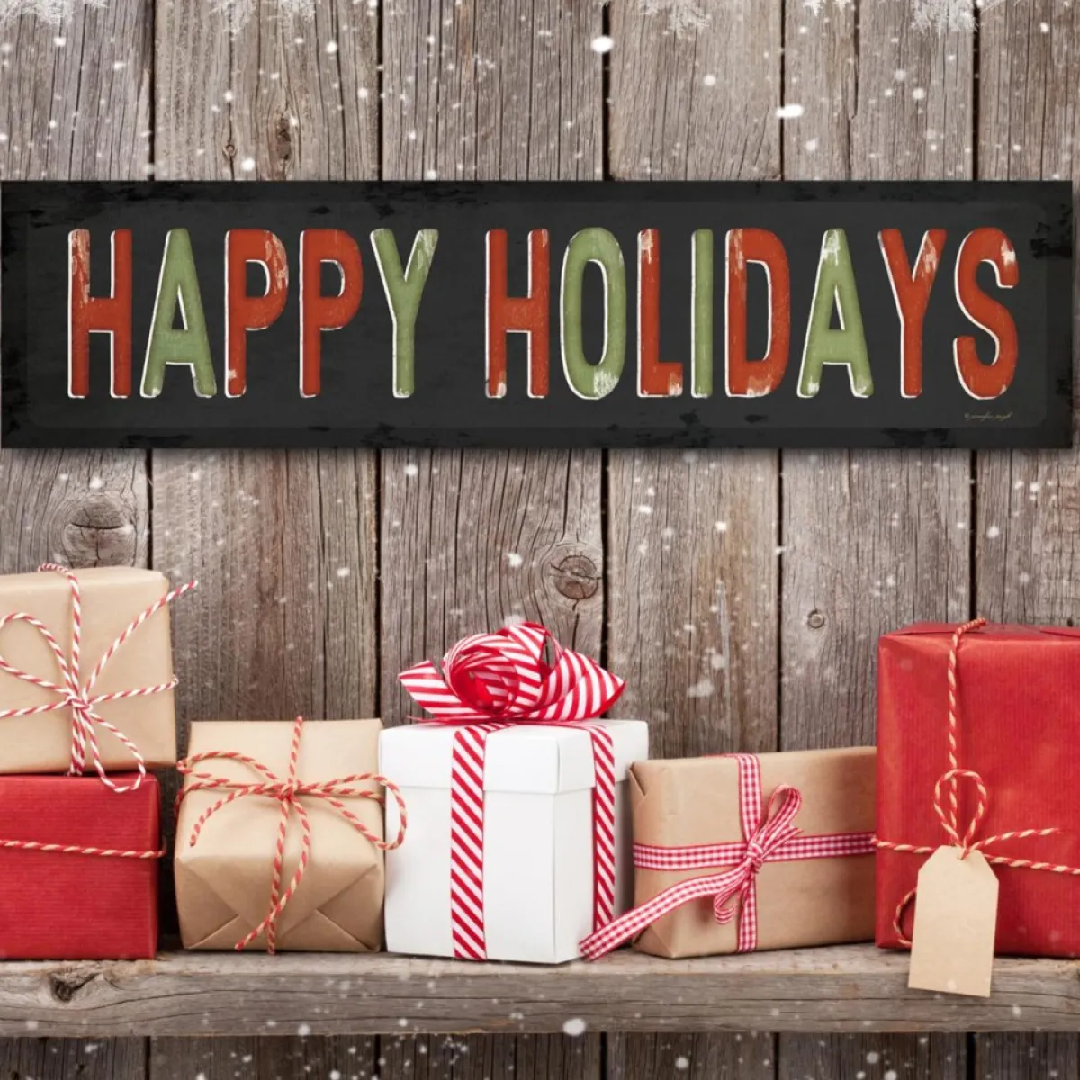 Courtside Market Happy Holiday 6"X24" Board Panel Discount