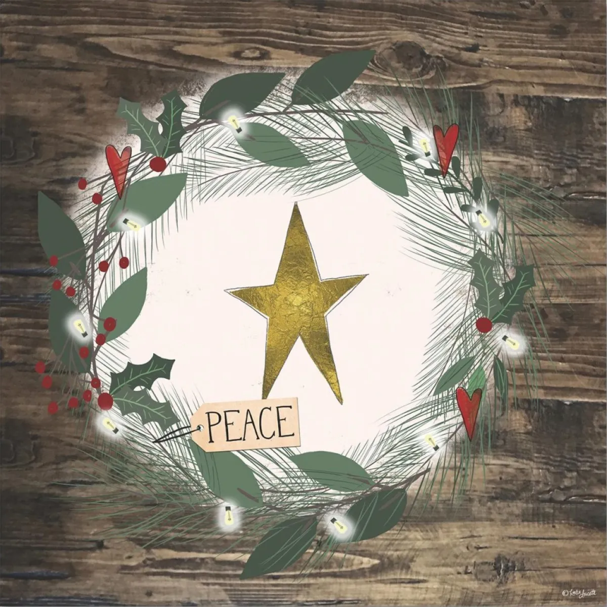 Courtside Market Holiday Magic 14X14 Wood Art Best