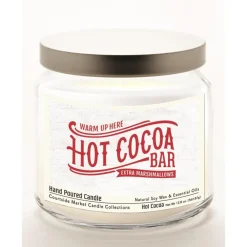 Courtside Market Hot Cocoa Bar Wax Candle In Glass Jar With Silver Lid Sale