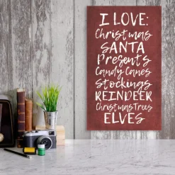 Courtside Market I Love Santa Canvas Wall Art Best
