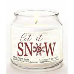 Courtside Market Let It Snow Candle Glass Jar With Brushed Silver Lid Sale