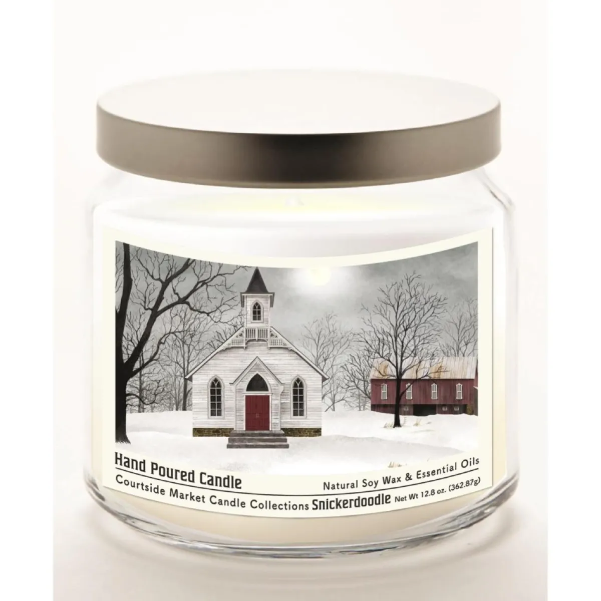 Courtside Market Love One Another Infused Wax Candle With Silver Lid Hot