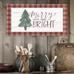Courtside Market Merry And Bright Canvas Wall Art