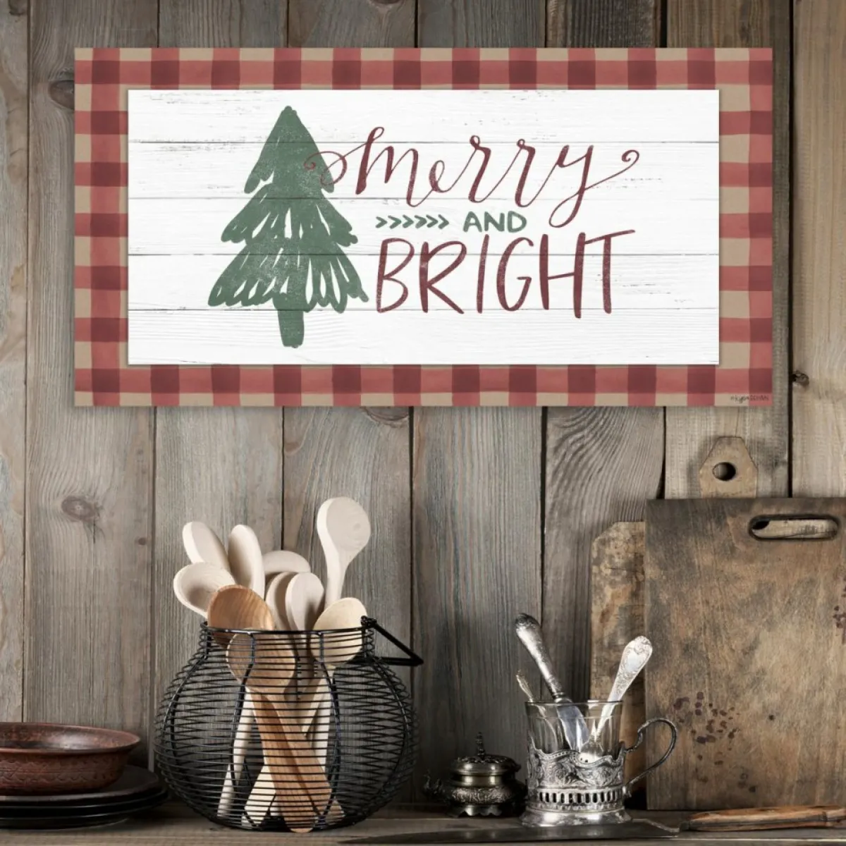 Courtside Market Merry And Bright Canvas Wall Art
