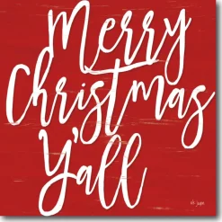 Courtside Market Merry Christmas Y'All Canvas Wall Art Clearance