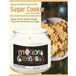 Courtside Market Merry Christmas Infused Wax Candle With Silver Lid Clearance