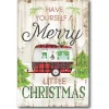 Courtside Market Merry Little Christmas Camper Canvas Wall Art Best