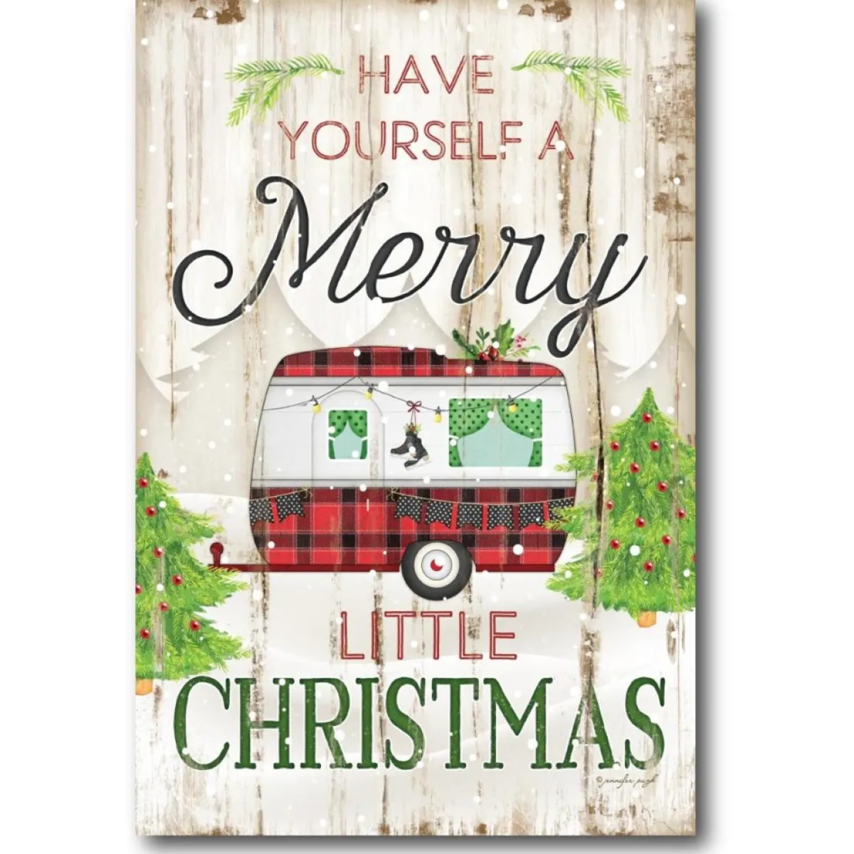 Courtside Market Merry Little Christmas Camper Canvas Wall Art Best