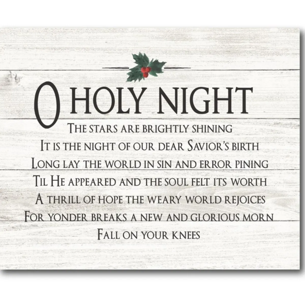 Courtside Market O Holy Night Fixed 10.5" X 14" Wood Art New