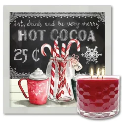 Courtside Market Peppermint Cocoa Artboard & 13.5 Oz. 3-Wick Candle Clearance