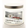 Courtside Market Quilted Barn Candle Glass Jar With Silver Lid Clearance