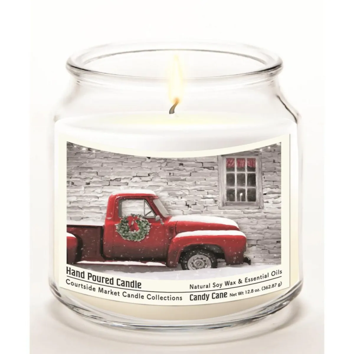 Courtside Market Red Pick-Up Truck With Wreath Wax Infused Candle Online