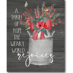 Courtside Market Rejoices 10.5" X 14" Wood Art Outlet