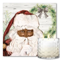 Courtside Market Santa Artboard & 13.5 Oz. 3-Wick Candle Clearance