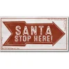 Courtside Market Santa Stop Here Canvas Wall Art Outlet