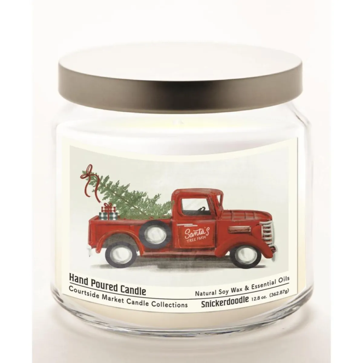 Courtside Market Santos Tree Farm Infused Soy Wax Candle With Lid New