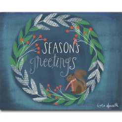 Courtside Market Seasons Greetings Canvas Wall Art Discount