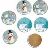 Courtside Market Snowman & Polar Bear 6-Piece Ceramic Coaster Set Outlet