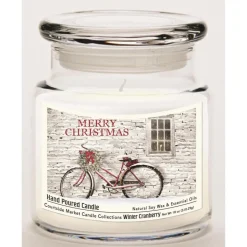 Courtside Market Soy Candle W/ Essential Oils + Lid - Merry Christmas