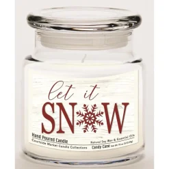 Courtside Market Soy Candle W/ Essential Oils + Glass Lid- Let It Snow New