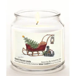 Courtside Market Soy Candle W/ Essential Oils + Lid - Santa's Sleigh New