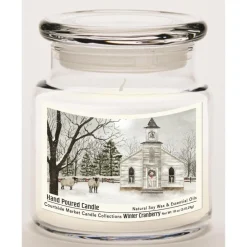Courtside Market Soy Candle W/ Essential Oils + Lid - Christmas Chapel New