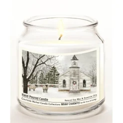 Courtside Market Soy Candle W/ Essential Oils + Lid - Christmas Chapel New