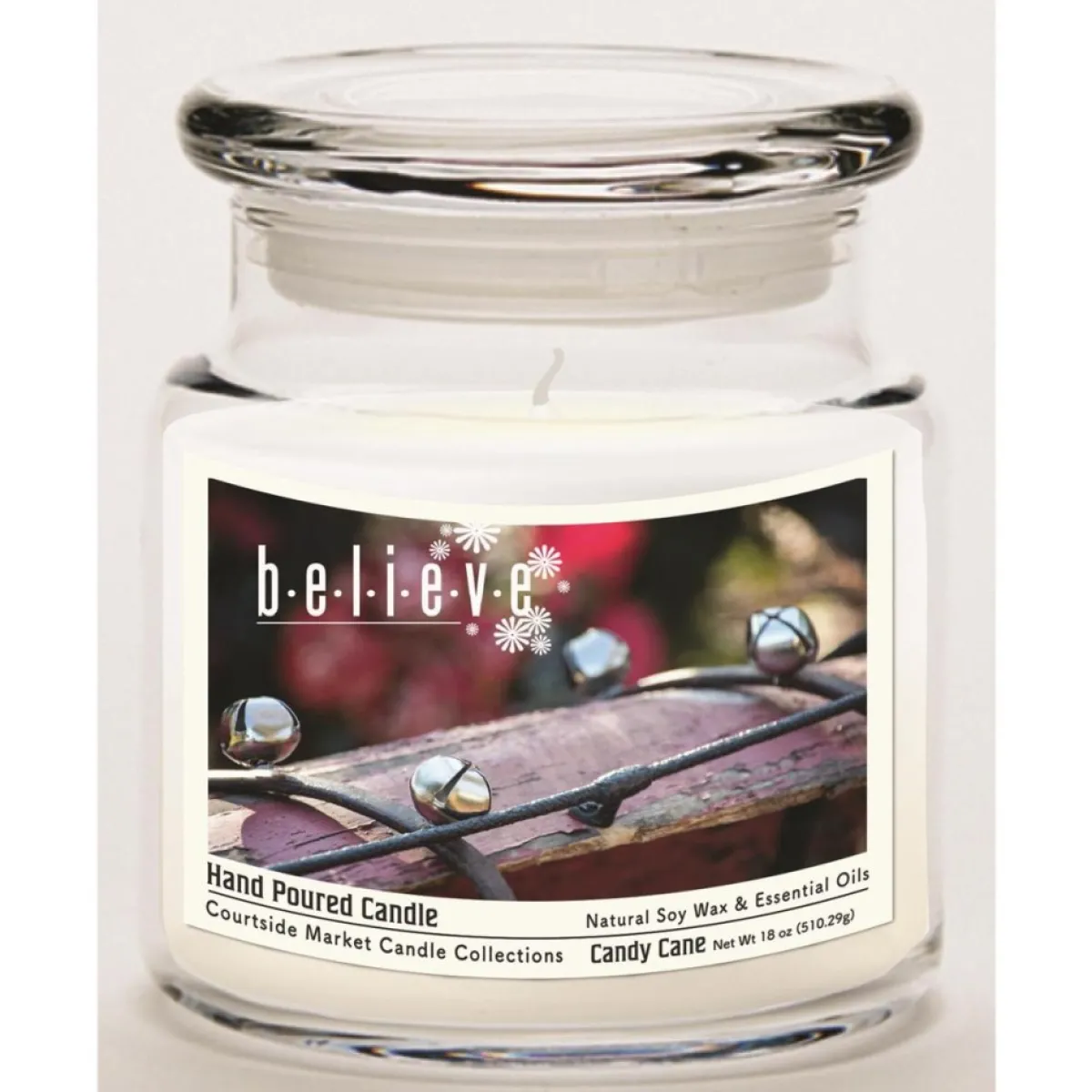Courtside Market Soy Candle With Essential Oils & Glass Lid - Believe Outlet