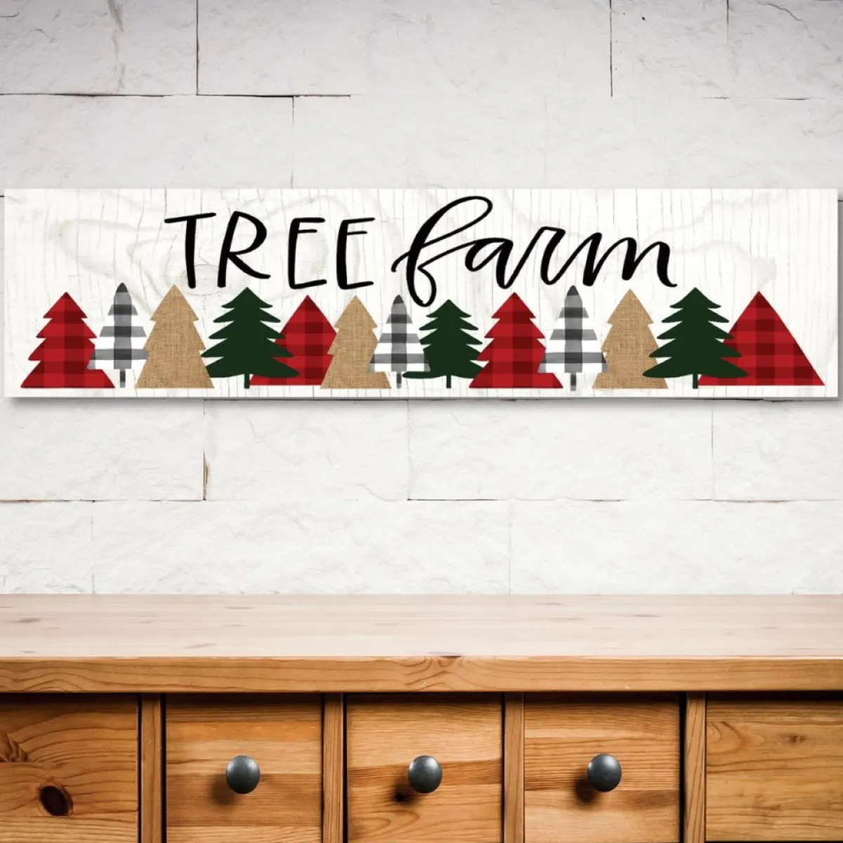 Courtside Market Trees Farm 6"X24" Board Panel Clearance